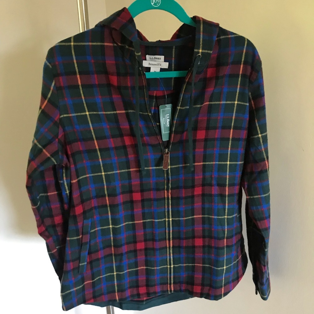 L.L. Bean Flannel Hoodie, Sz M